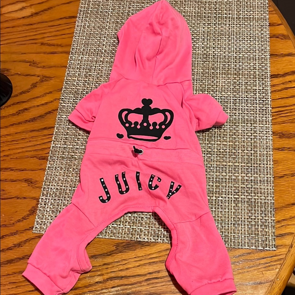 Juicy Couture Pink Dog Hoodie